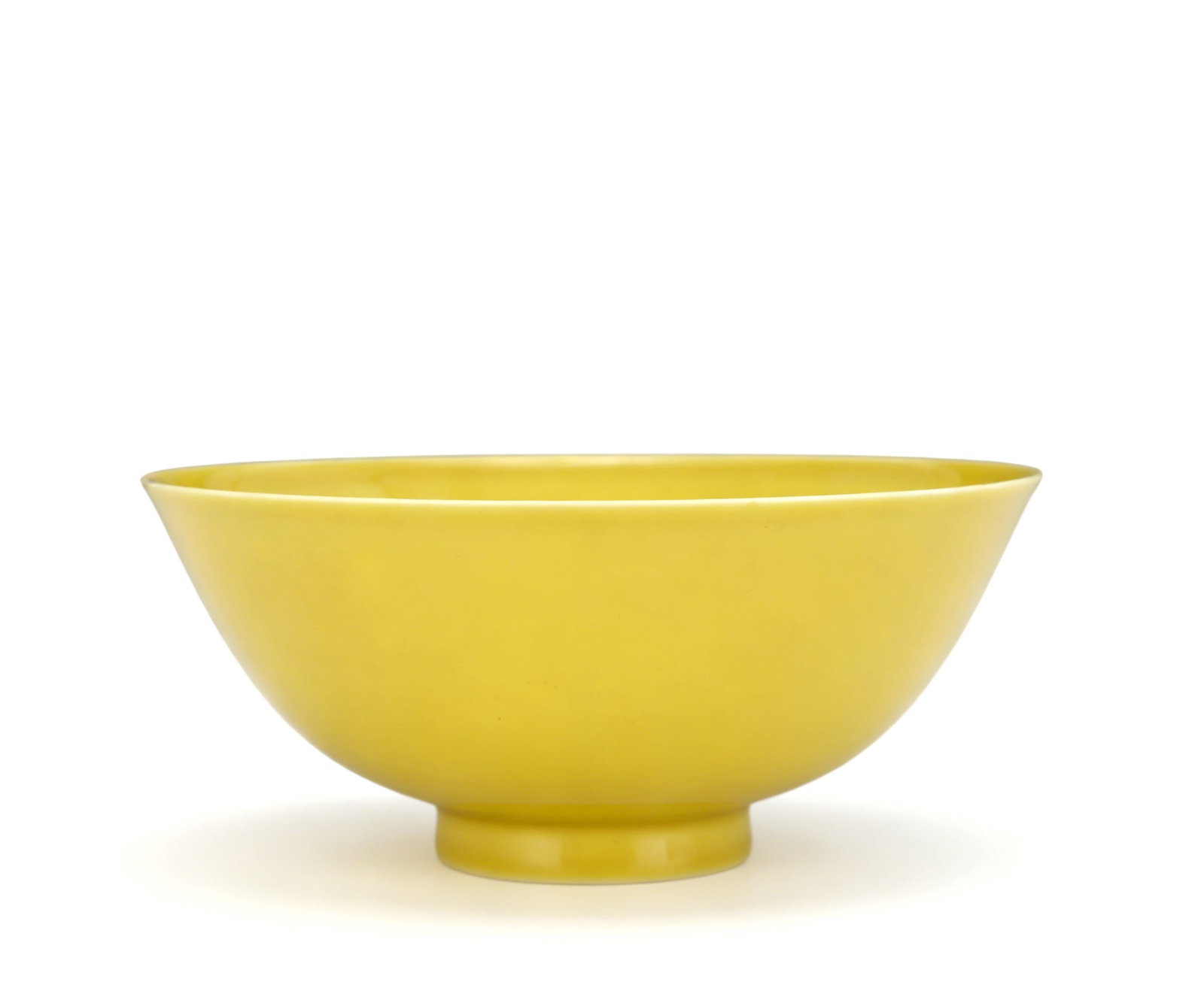 Chinese Qing Dynasty Yellow Glazed Bowl (1 of 5)
