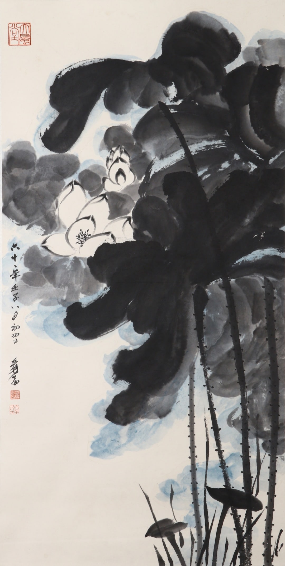 Chinese Zhang Daqian Mark Ink Lotus Painting (1 of 6)