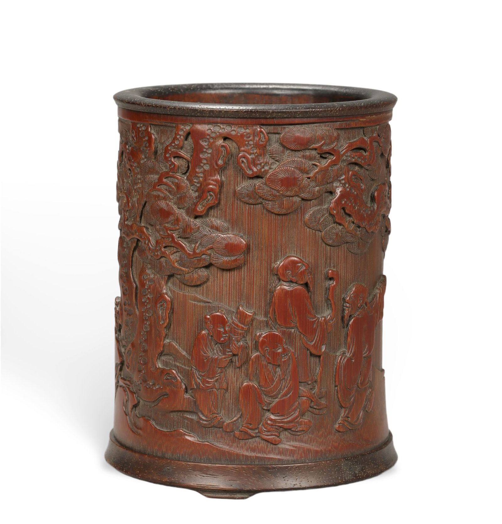 Chinese Bamboo Carved Scholar Pen Holder (1 of 9)