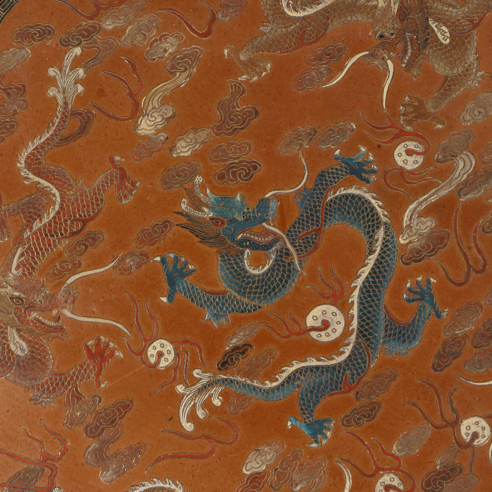 Chinese Large lacquer dragon pattern box - 6