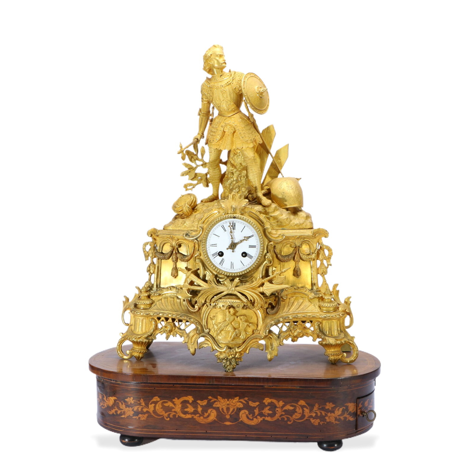 Copper-Gold Linked Music Box tiampiece: Height 65cm, Width 50cm