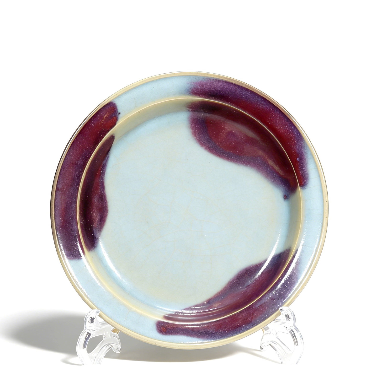 Chinese Song Dynasty Jun ware folded-rim washer (1 of 3)