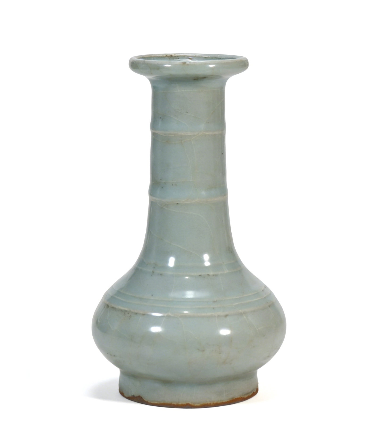 Chinese Song Dynasty Longquan celadon string pattern bottle (1 of 3)