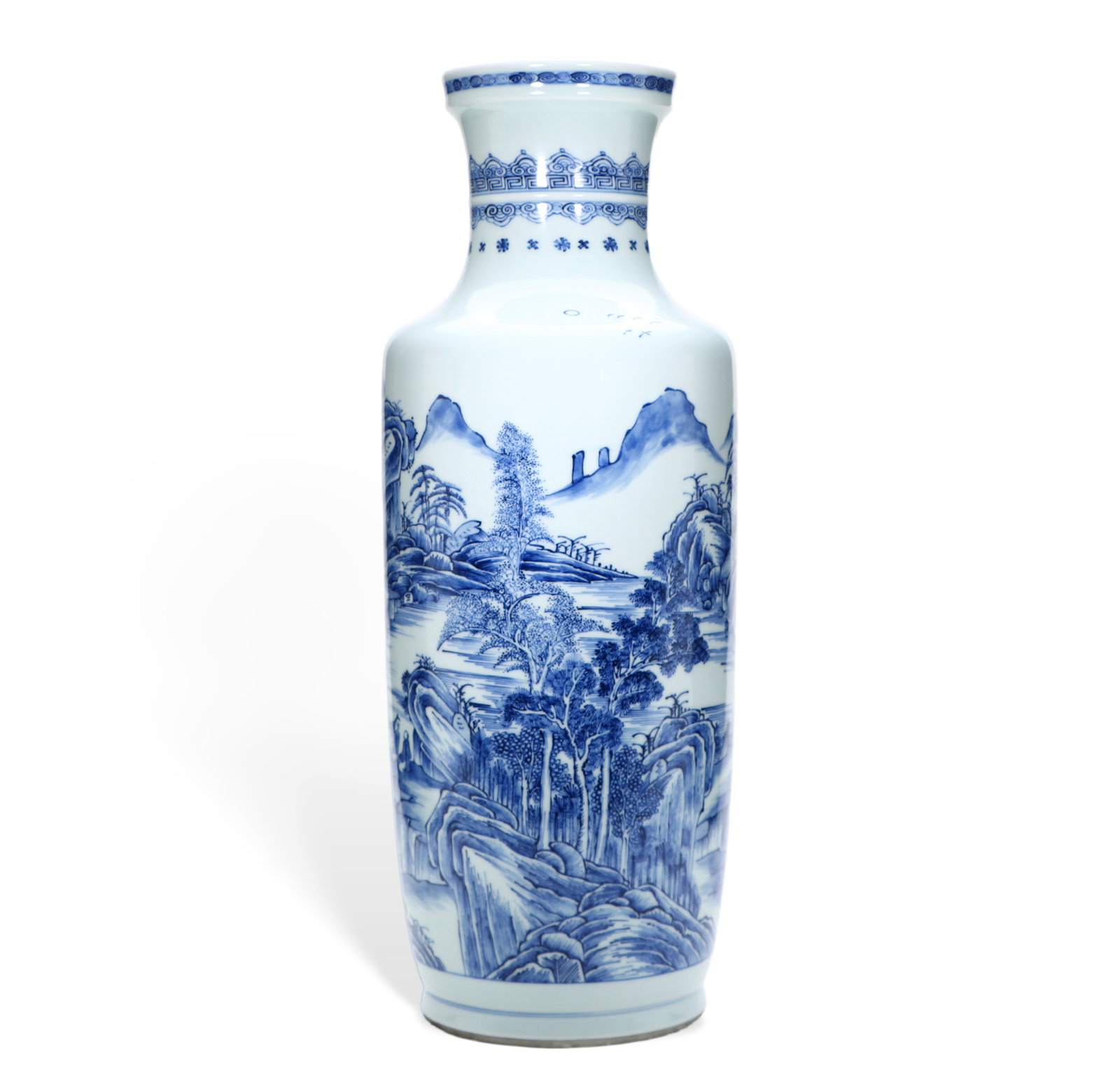 Chinese Blue and white landscape and figure mallet-shaped vase (1 of 11)