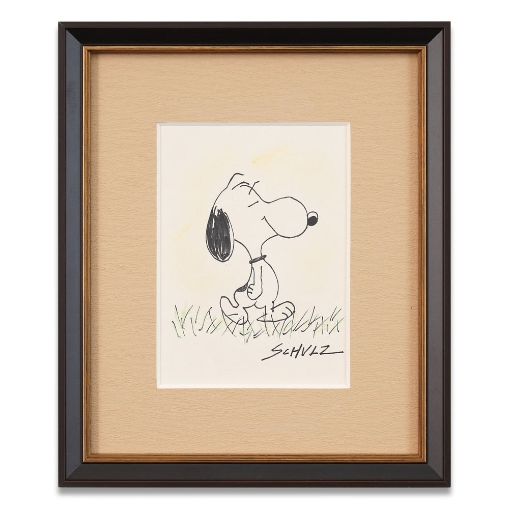 CHARLES SCHULZ SIGNED SNOOPY DRAWING (1 of 1)