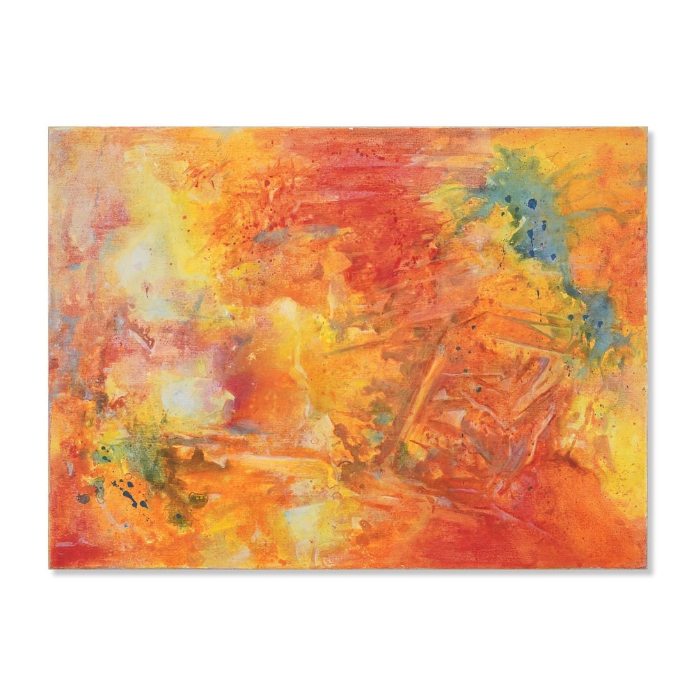 SAM GILLIAM (1933-2022), ATTRIBUTED TO, ACRYLIC ON CANVAS: Signed (verso) Image Dimensions: 24 x 32 1/2 in (61 x 82.5 cm) This painting comes with COA. Sam Gilliam remains one of the most innovative and influential figures of postwar American abstraction, cel