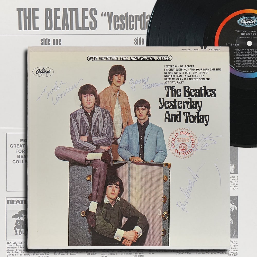 THE BEATLES FULLY SIGNED "YESTERDAY... AND TODAY" U.S. FIRST PRESSING STEREO LP (1 of 7)