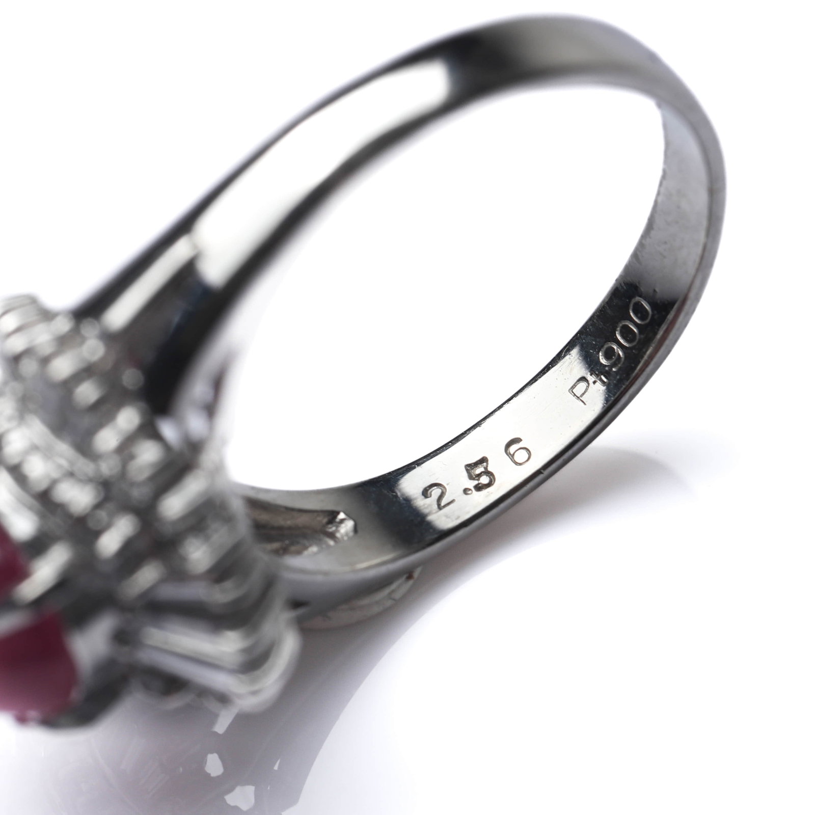 RETRO PERIOD PLATINUM RUBY AND DIAMOND RING - 4