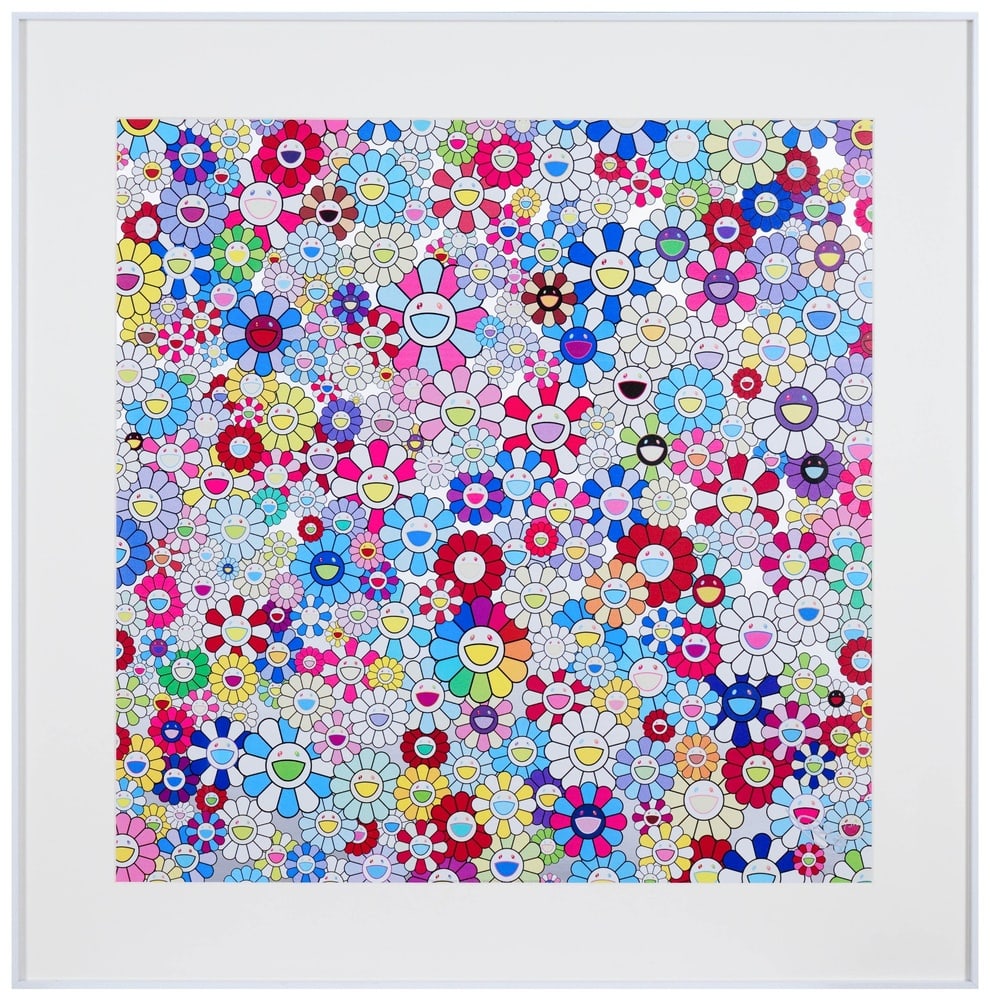 TAKASHI MURAKAMI (B.1962), OFFSET LITHOGRAPH: Image Dimensions: 23 x 23 in (58.5 x 58.5 cm) Signed (lower right) Takashi murakami (b. 1962), widely regarded as the foremost figure of contemporary japanese art, has redefined the global perception 