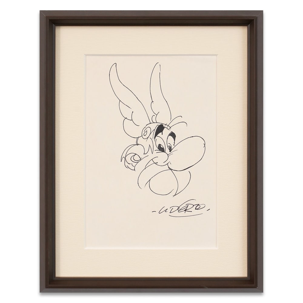 ALBERT UDERZO SIGNED ASTERIX DRAWING (1 of 1)