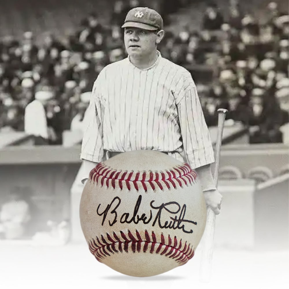 BABE RUTH SIGNED OFFICIAL AMERICAN LEAGUE BASEBALL (1 of 3)