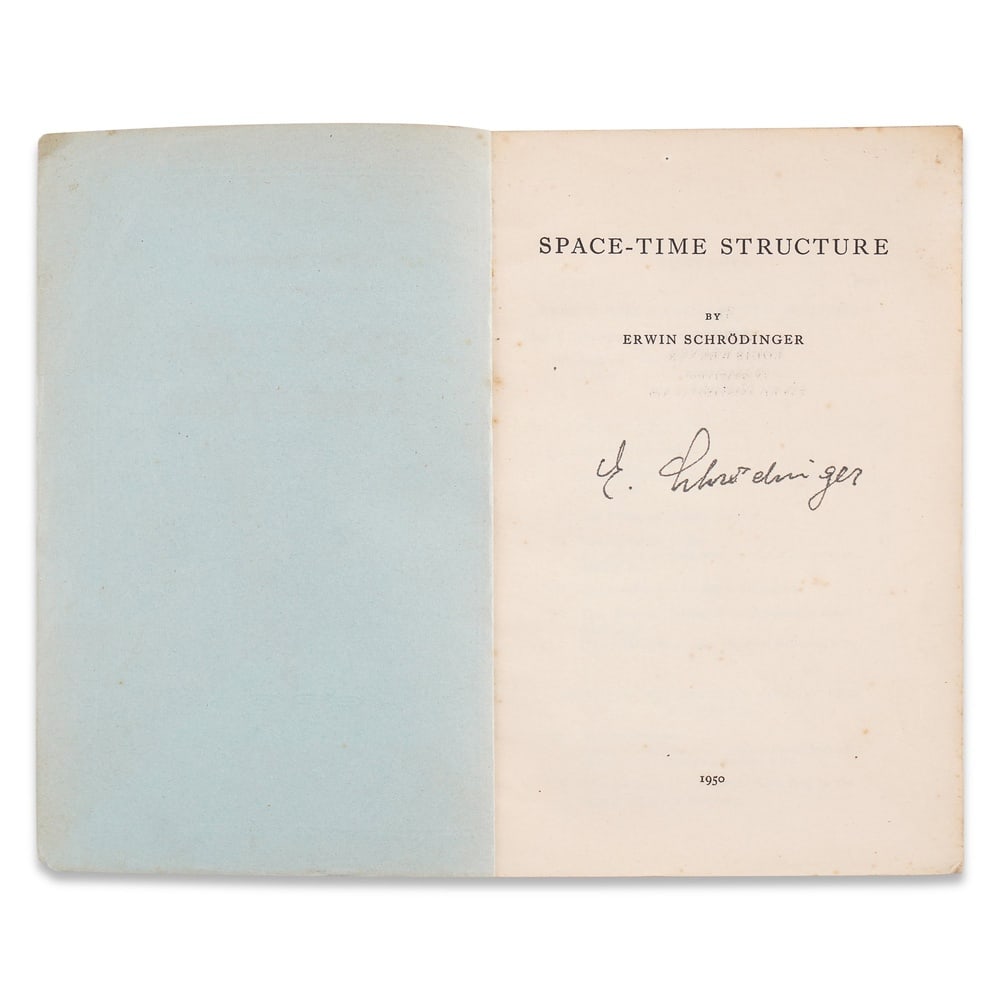 ERWIN SCHRODINGER SIGNED "SPACE-TIME STRUCTURE" - 3