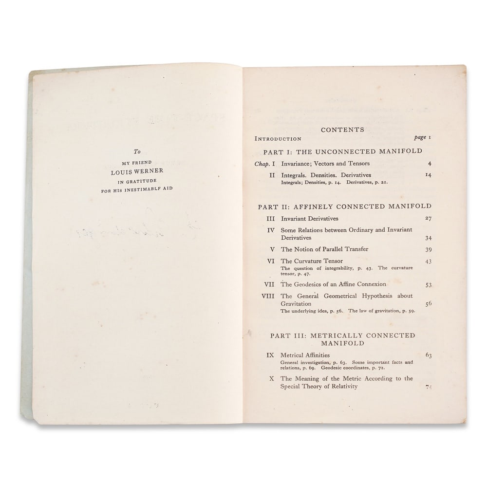 ERWIN SCHRODINGER SIGNED "SPACE-TIME STRUCTURE" - 4