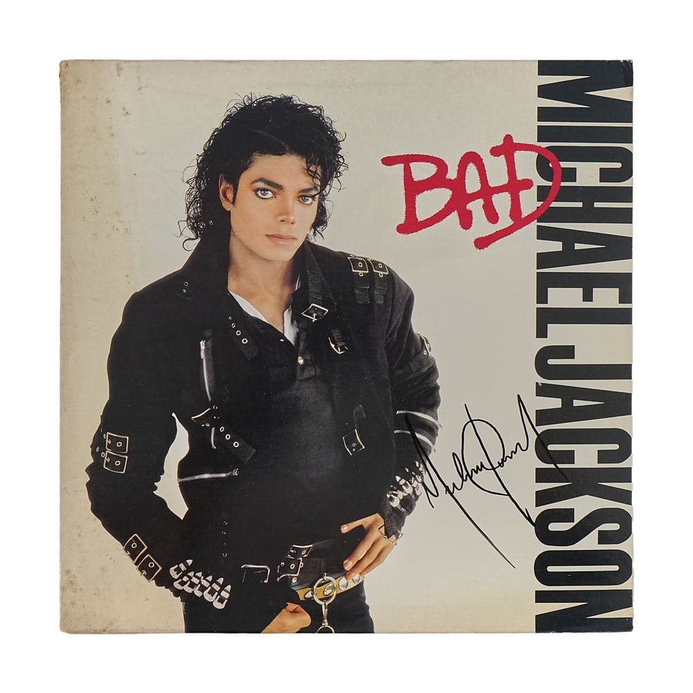 MICHAEL JACKSON SIGNED "BAD" U.S. FIRST PRESSING LP - 2