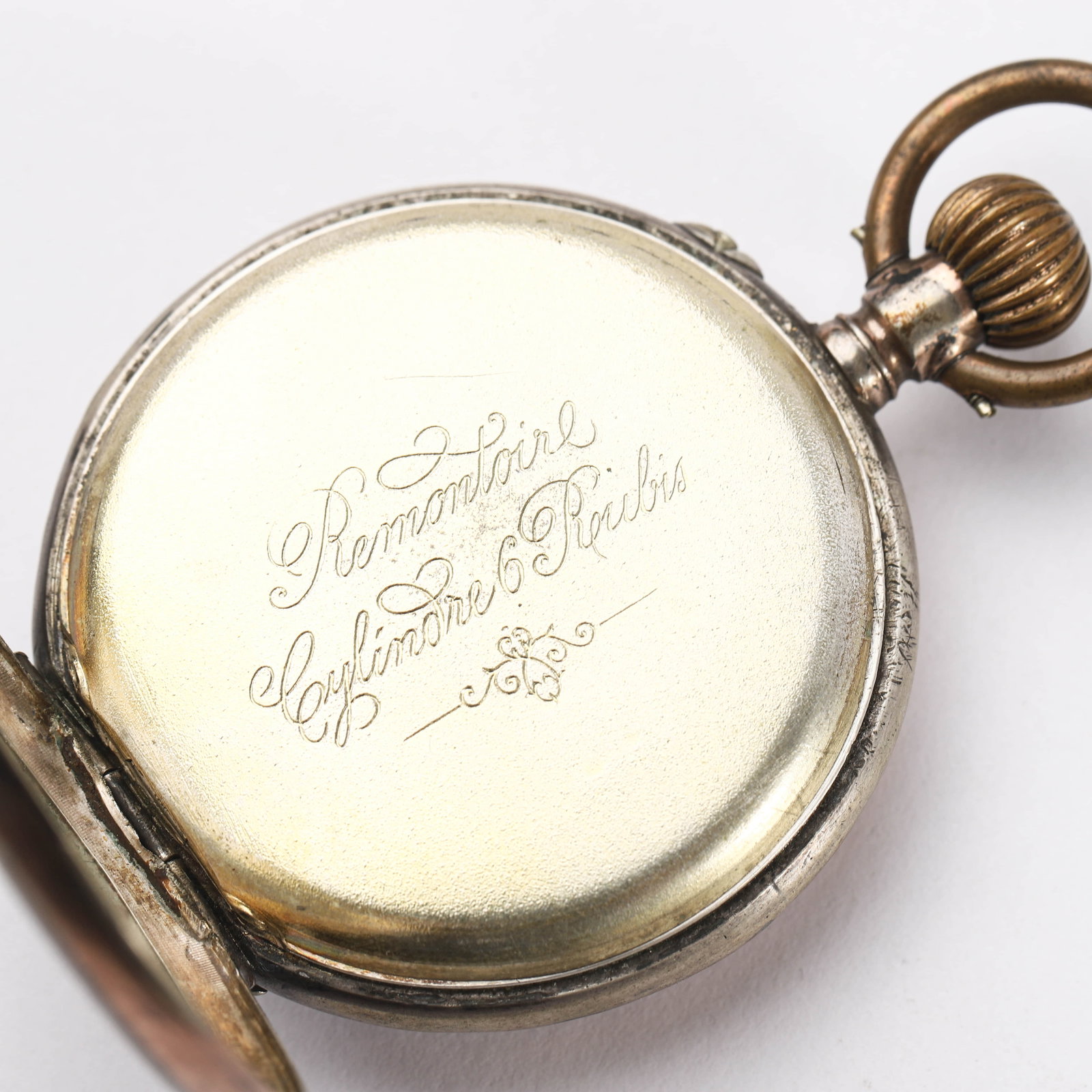 A SILVER OPEN-FACED POCKET WATCH, DATED 1902 - 4