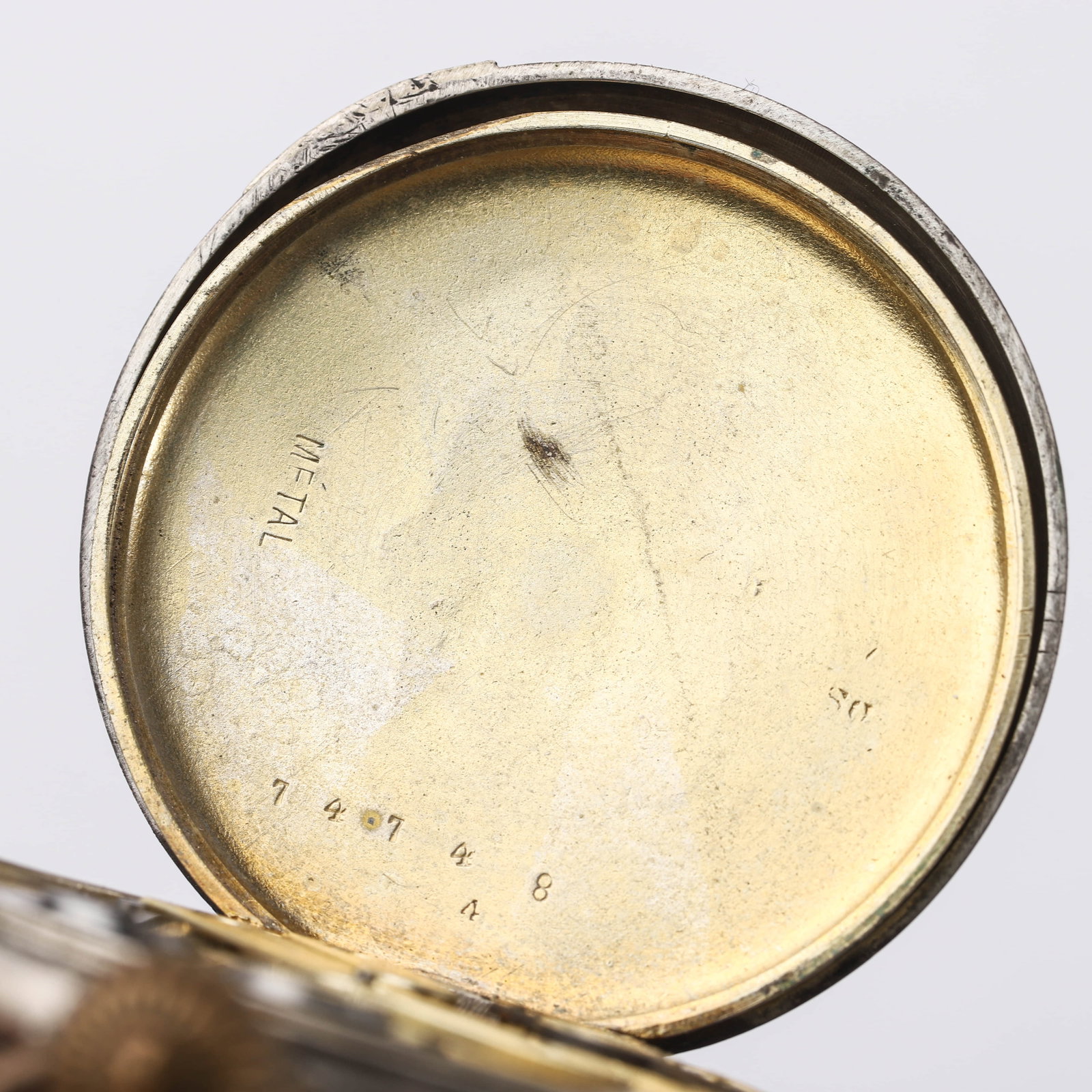 A SILVER OPEN-FACED POCKET WATCH, DATED 1902 - 5