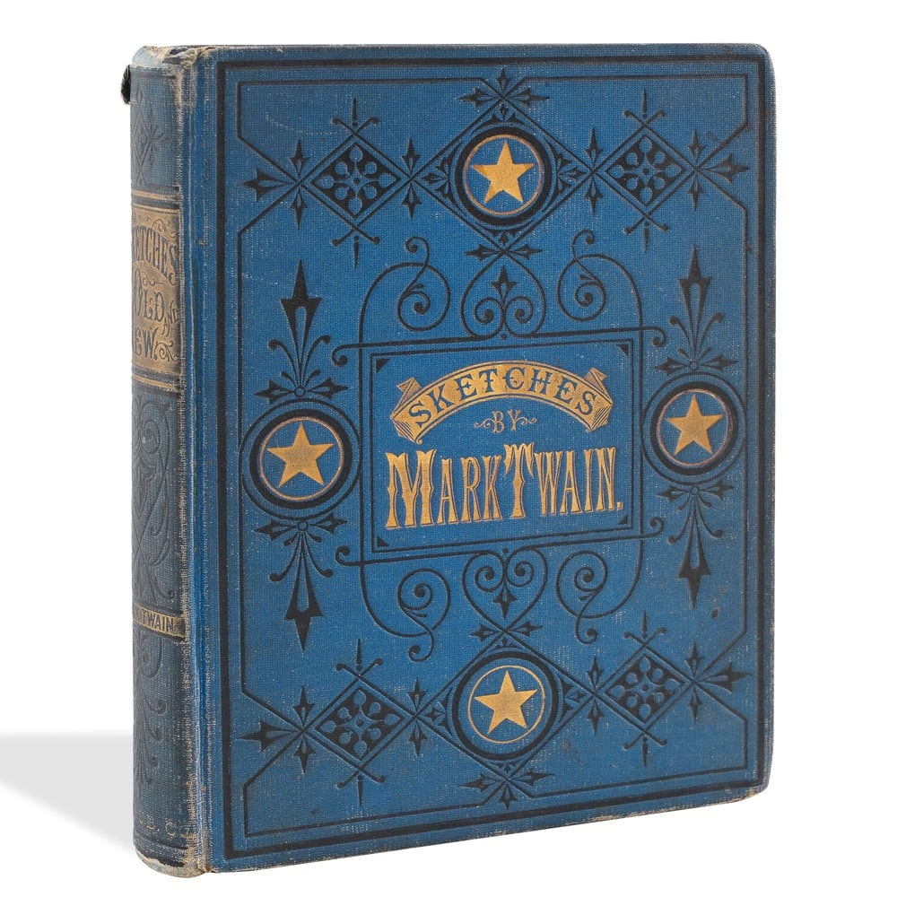 MARK TWAIN SIGNED "MARK TWAIN'S SKETCHES, NEW AND OLD": 8 7/8 x 6 7/8 in (22.4 x 17.5 cm) Provenance and Authentication: This collectible has undergone a rigorous forensic evaluation. The signatures were carefully analyzed across multiple criteria,