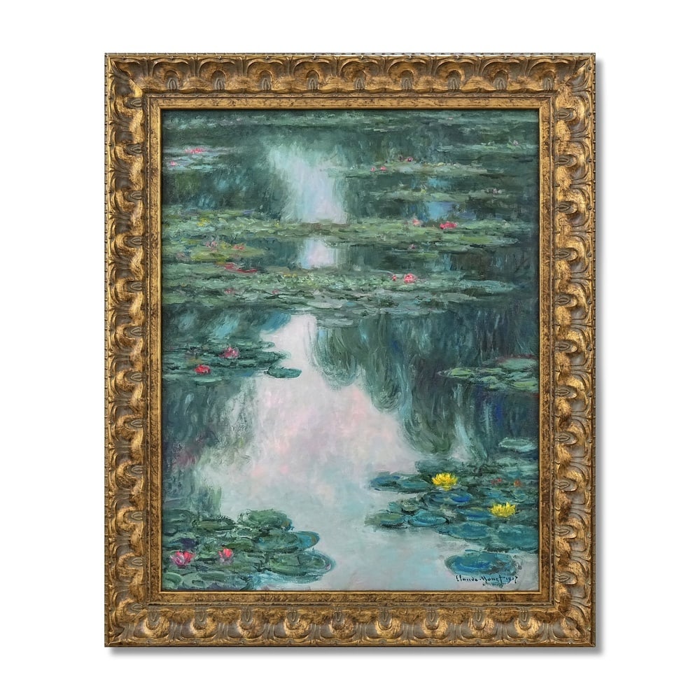 CLAUDE MONET (1840-1926), ATTRIBUTED TO, OIL ON CANVAS: Signed (lower right) Image Dimensions: 27 1/2 x 21 5/8 in (70 x 55 cm) Framed Dimensions: 33 7/8 x 27 3/4 in (86 x 70.5 cm) This painting comes with COA. Claude Monet's Water Lilies series represents 