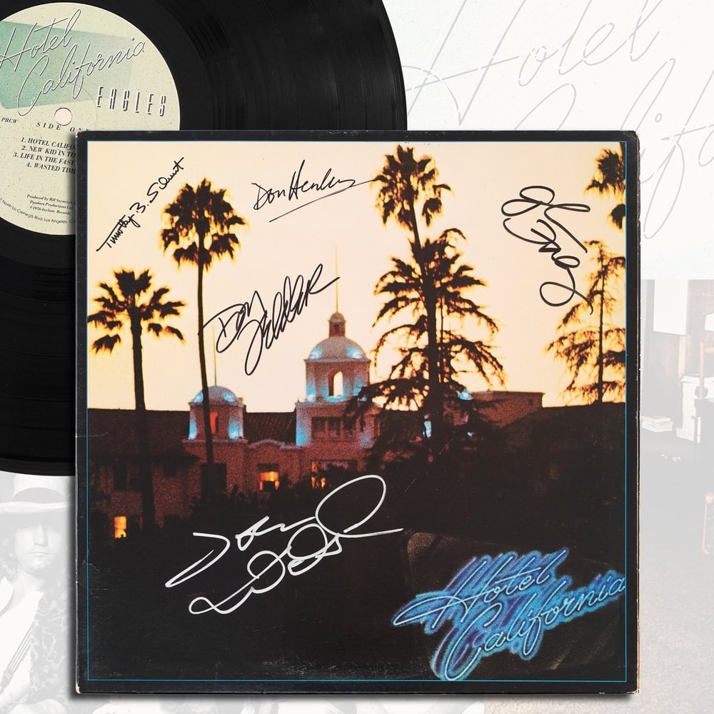EAGLES FULLY SIGNED "HOTEL CALIFORNIA" LP (1 of 8)