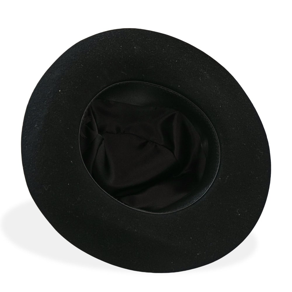 MICHAEL JACKSON SIGNED BLACK FEDORA HAT - 3
