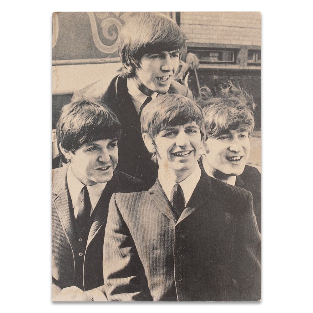 THE BEATLES FULLY SIGNED OFFICIAL POSTCARD: 5 7/8 x 4 1/8 in (15 x 10.5 cm) Provenance and Authentication: This collectible has undergone a rigorous forensic evaluation. The signatures were carefully analyzed across multiple criteria, including