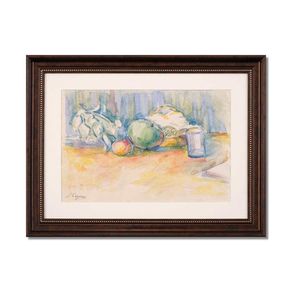 PAUL CÉZANNE (1839-1906), ATTRIBUTED TO, WATERCOLOUR AND PENCIL ON PAPER: Signed (lower left) Image Dimensions: 12 3/8 x 18 3/4 in (31.5 x 47.5 cm) Framed Dimensions: 19 3/4 x 26 in (50 x 66 cm) This painting comes with COA. Paul Cézanne is widely recognized as a