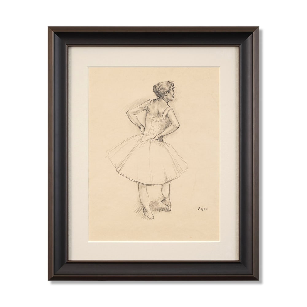 EDGAR DEGAS (1834-1917), ATTRIBUTED TO, CHARCOAL ON PAPER: Signed (lower right) Image Dimensions: 16 1/2 x 12 3/8 in (41.9 x 31.3 cm) Framed Dimensions: 23 5/8 x 19 1/2 in (60 x 49.5 cm) This painting comes with COA. Edgar Degas remains one of the most