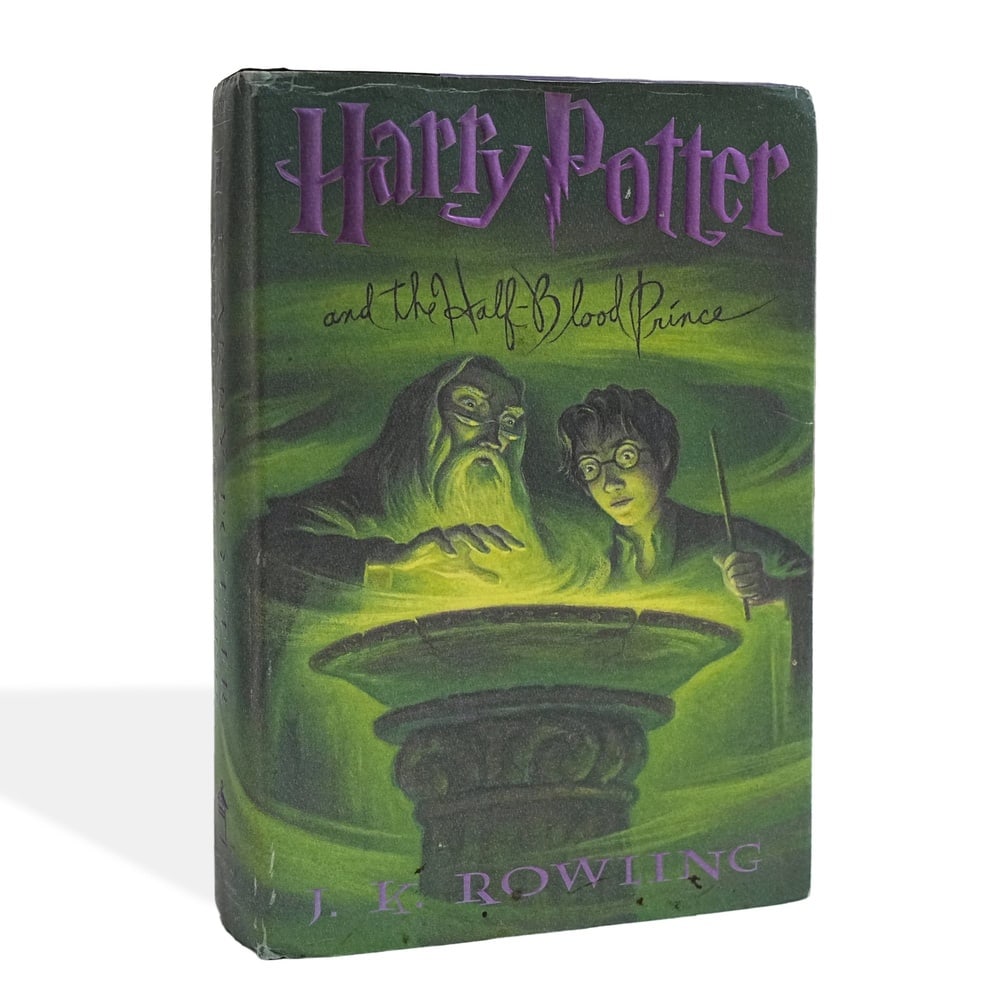 J. K. ROWLING SIGNED HARRY POTTER AND THE HALF-BLOOD PRINCE FIRST AMERICAN EDITION FIRST PRINTING: 9 1/4 x 6 1/4 in (23.5 x 16 cm) Harry Potter and the Half-Blood Prince is the sixth installment in J. K. Rowling's internationally acclaimed Harry Potter series and serves as the pivotal bridge to the