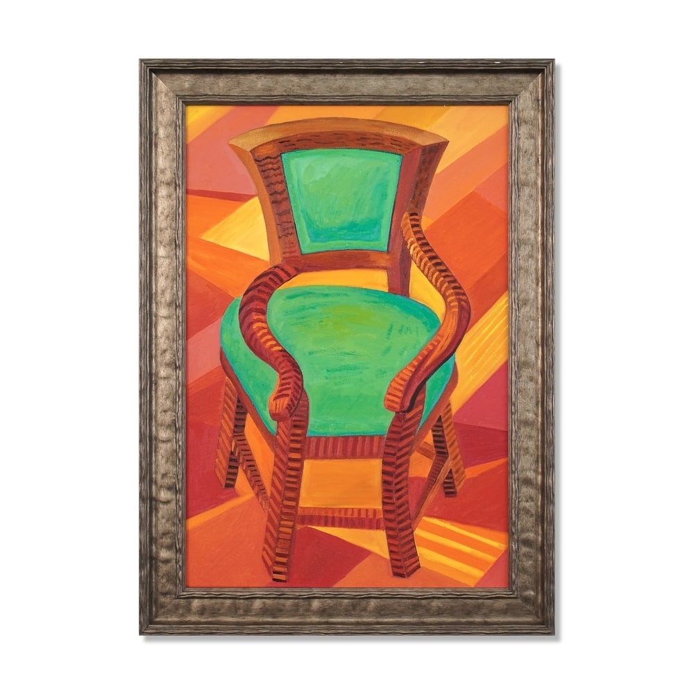 DAVID HOCKNEY (1937-2026), ATTRIBUTED TO, OIL ON CANVAS: Signed (verso) Image Dimensions: 35 7/8 x 24 in (91 x 61 cm) Framed Dimensions: 41 7/8 x 29 7/8 in (106.5 x 76 cm) This painting comes with COA. Signed (verso) Image Dimensions: 35 7/8 x 24 in (91 x