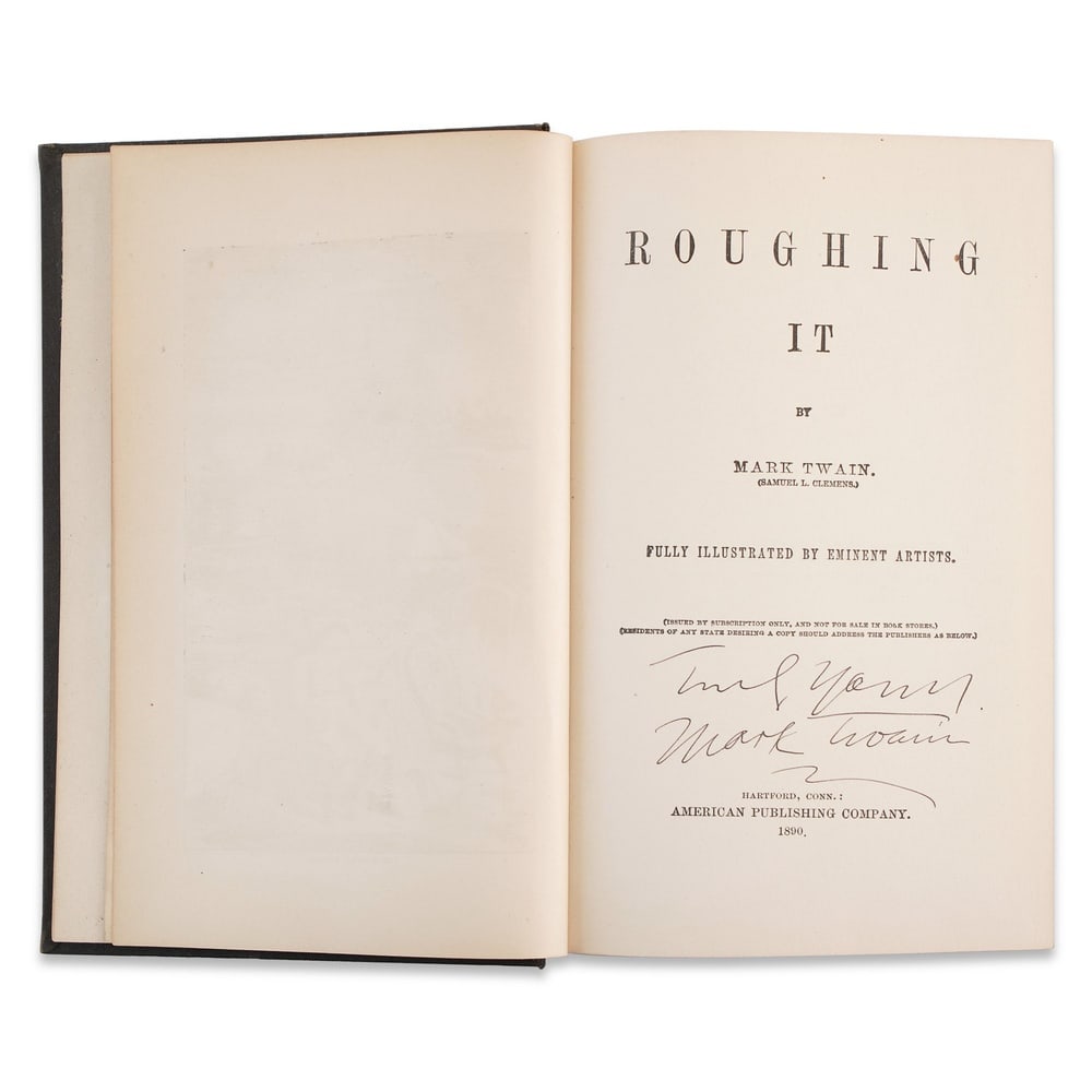 MARK TWAIN SIGNED "ROUGHING IT" - 3
