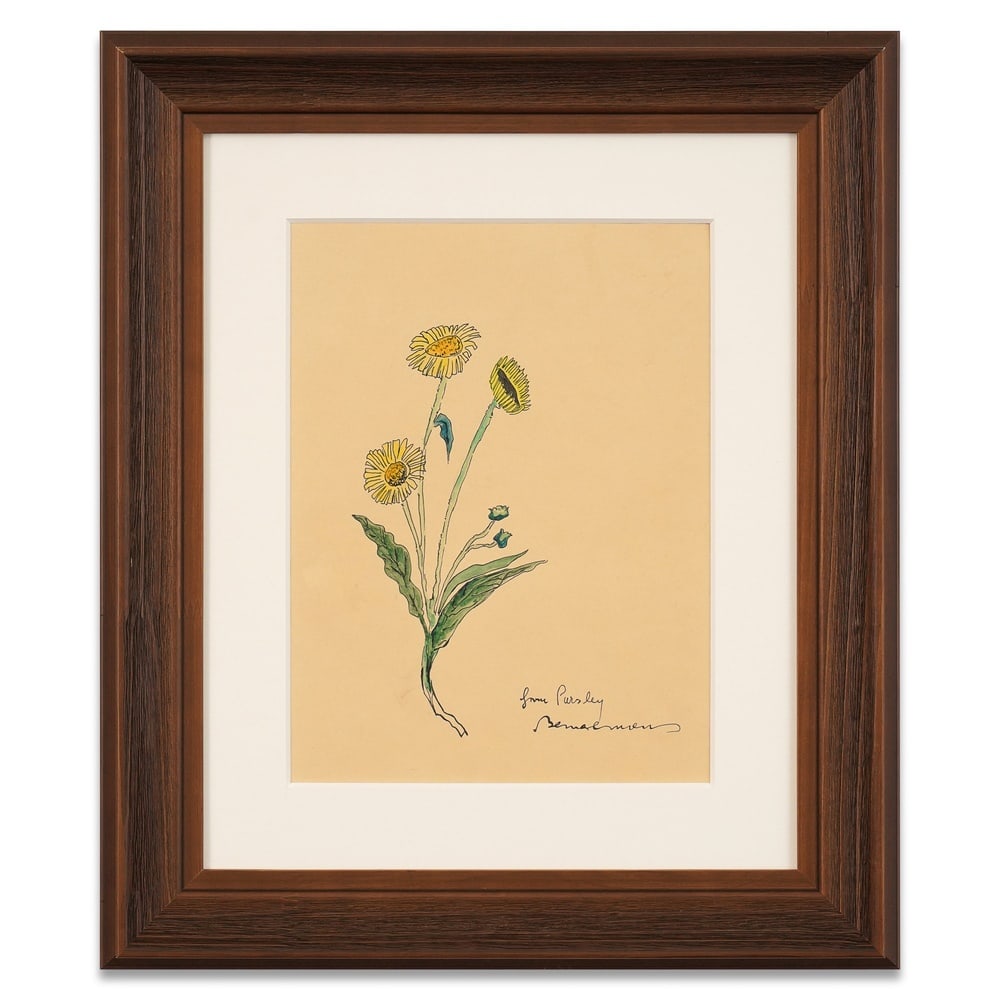 LUDWIG BEMELMANS SIGNED HAND-DRAWN FLORAL DRAWING (1 of 1)