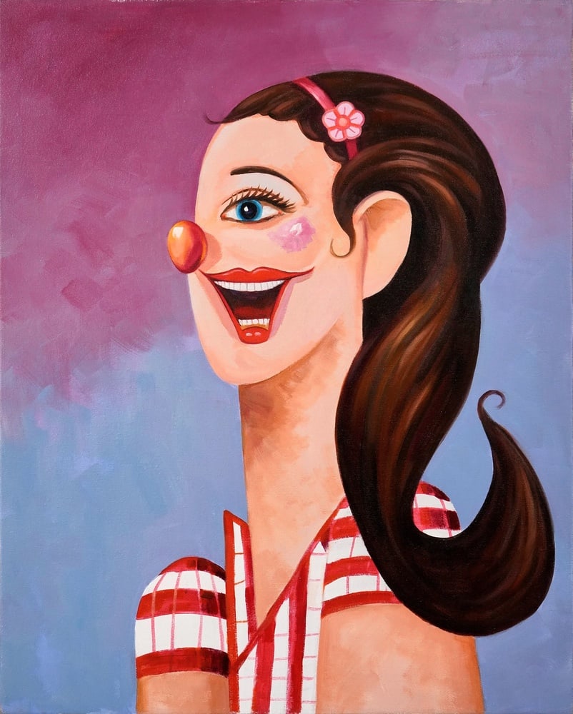 GEORGE CONDO (B.1957), ATTRIBUTED TO, OIL ON CANVAS: Signed (verso) Image Dimensions: 40 x 32 in (101.6 x 81.3 cm) This painting comes with coa. George Condo, born in 1957, is one of the most influential American painters of the postmodern era, renowned