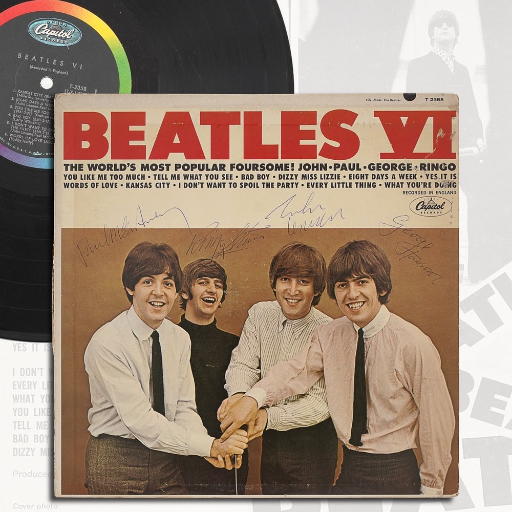 THE BEATLES FULLY SIGNED "BEATLES VI" LP (1 of 5)