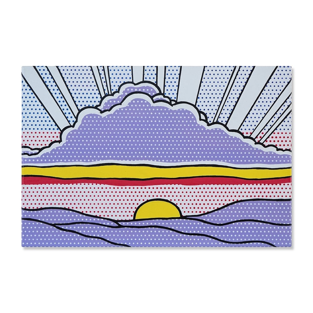 ROY LICHTENSTEIN (1923-1997), ATTRIBUTED TO, OIL AND MAGNA ON CANVAS: Signed (verso) Image Dimensions: 20 1/8 x 30 1/8 in (51.1 x 76.5 cm) This painting comes with COA. Roy Lichtenstein (1923-1997) was one of the central figures of American Pop Art, transforming the