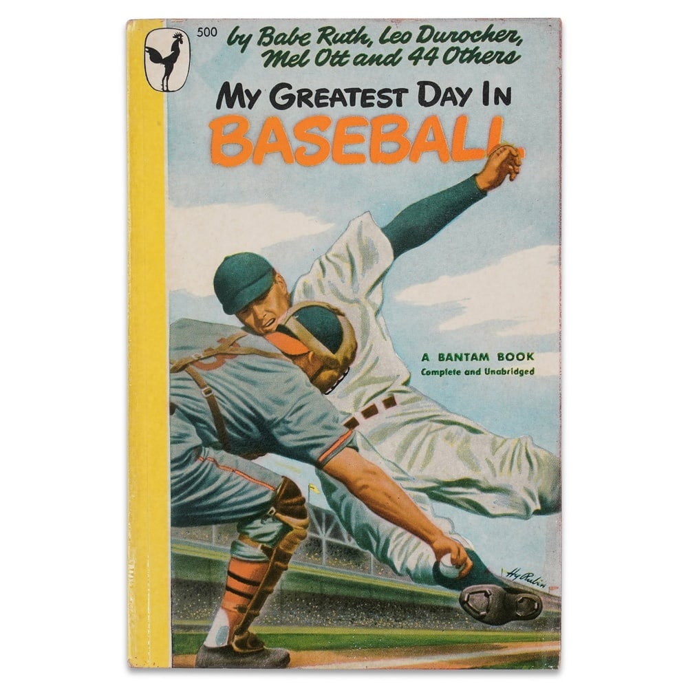 BABE RUTH & MEL OTT SIGNED "MY GREATEST DAY IN BASEBALL" BOOK: 6 3/8 x 4 1/4 in (16.3 x 10.8 cm) Provenance and Authentication: According to the Letter of Authenticity (LOA) and Certificate of Authenticity (COA) provided by the consignor, this collectible was sub