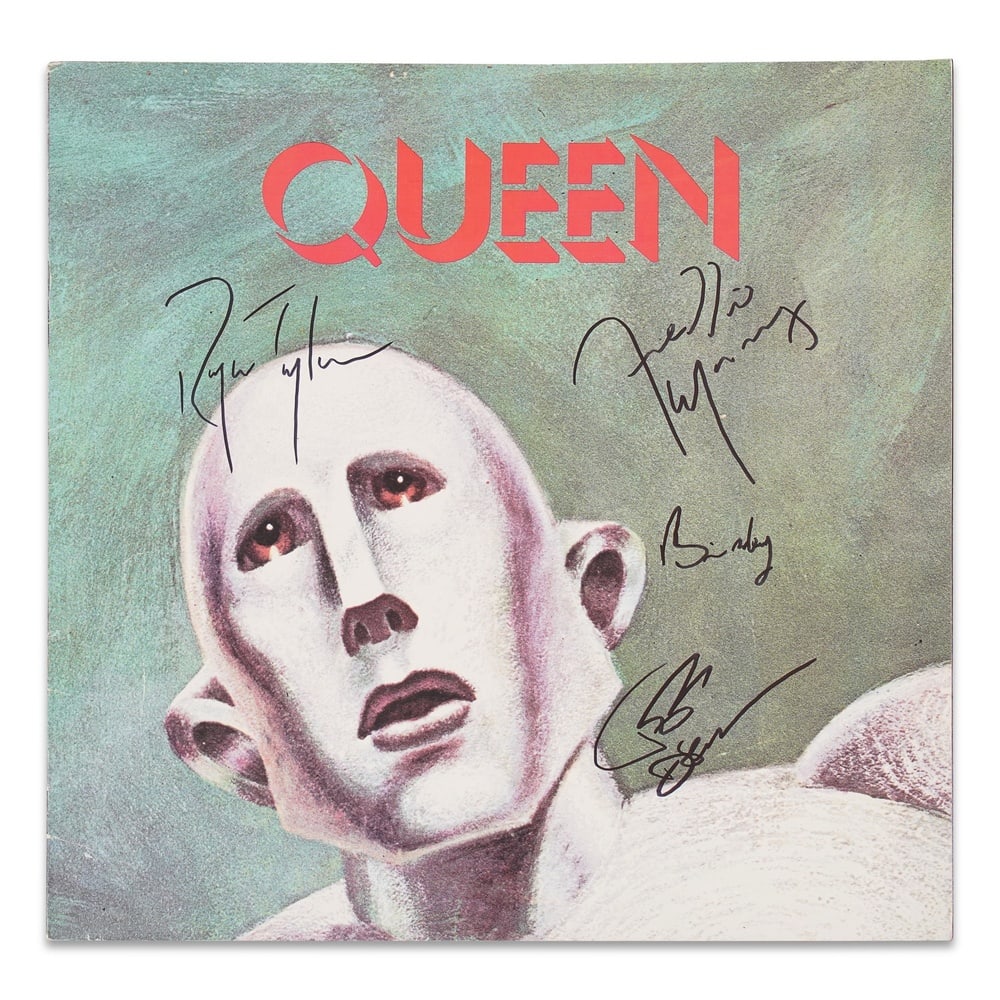 QUEEN FULLY SIGNED NEWS OF THE WORLD CONCERT TOUR PROGRAM: 12 x 12 in (30.4 x 30.4 cm) Provenance and Authentication: According to the Letter of Authenticity (LOA) and Certificate of Authenticity (COA) provided by the consignor, this collectible was