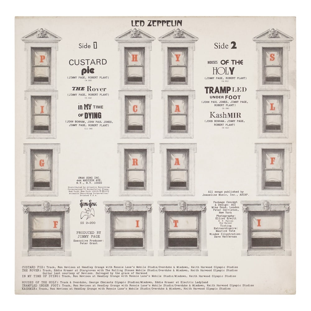 LED ZEPPELIN FULLY SIGNED "PHYSICAL GRAFFITI" LP - 7