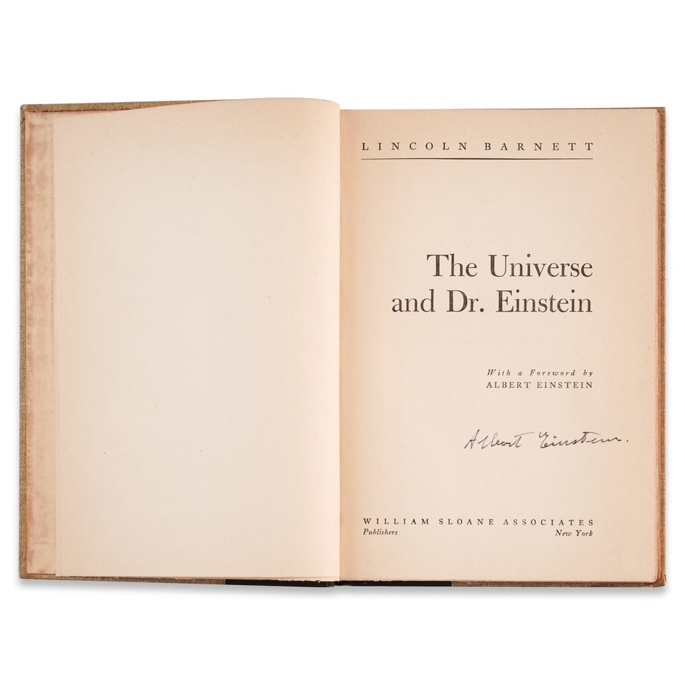 ALBERT EINSTEIN SIGNED THE UNIVERSE AND DR. EINSTEIN - 3