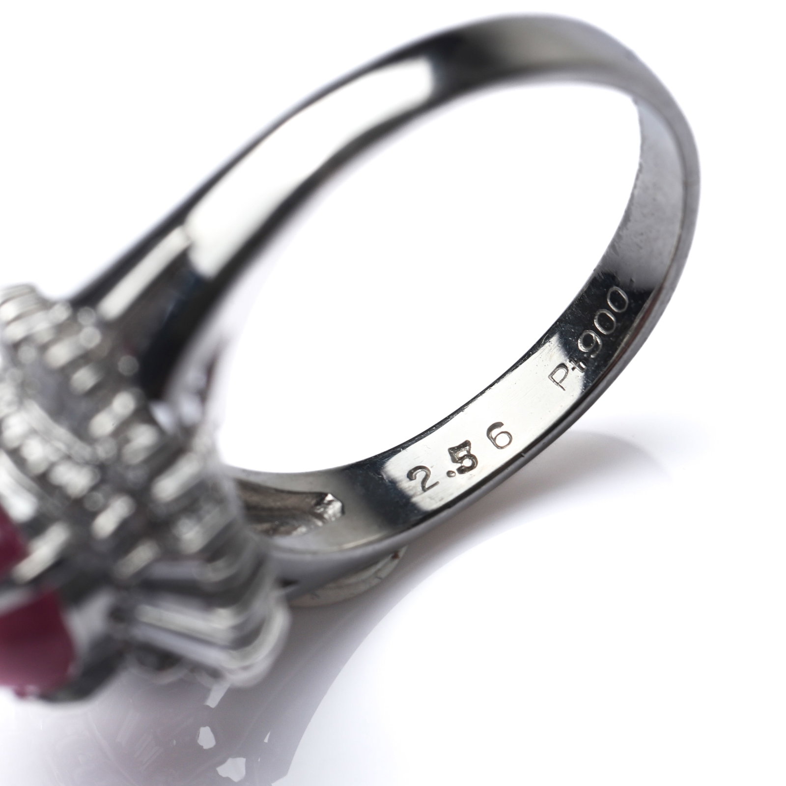 RETRO PERIOD PLATINUM RUBY AND DIAMOND RING - 4