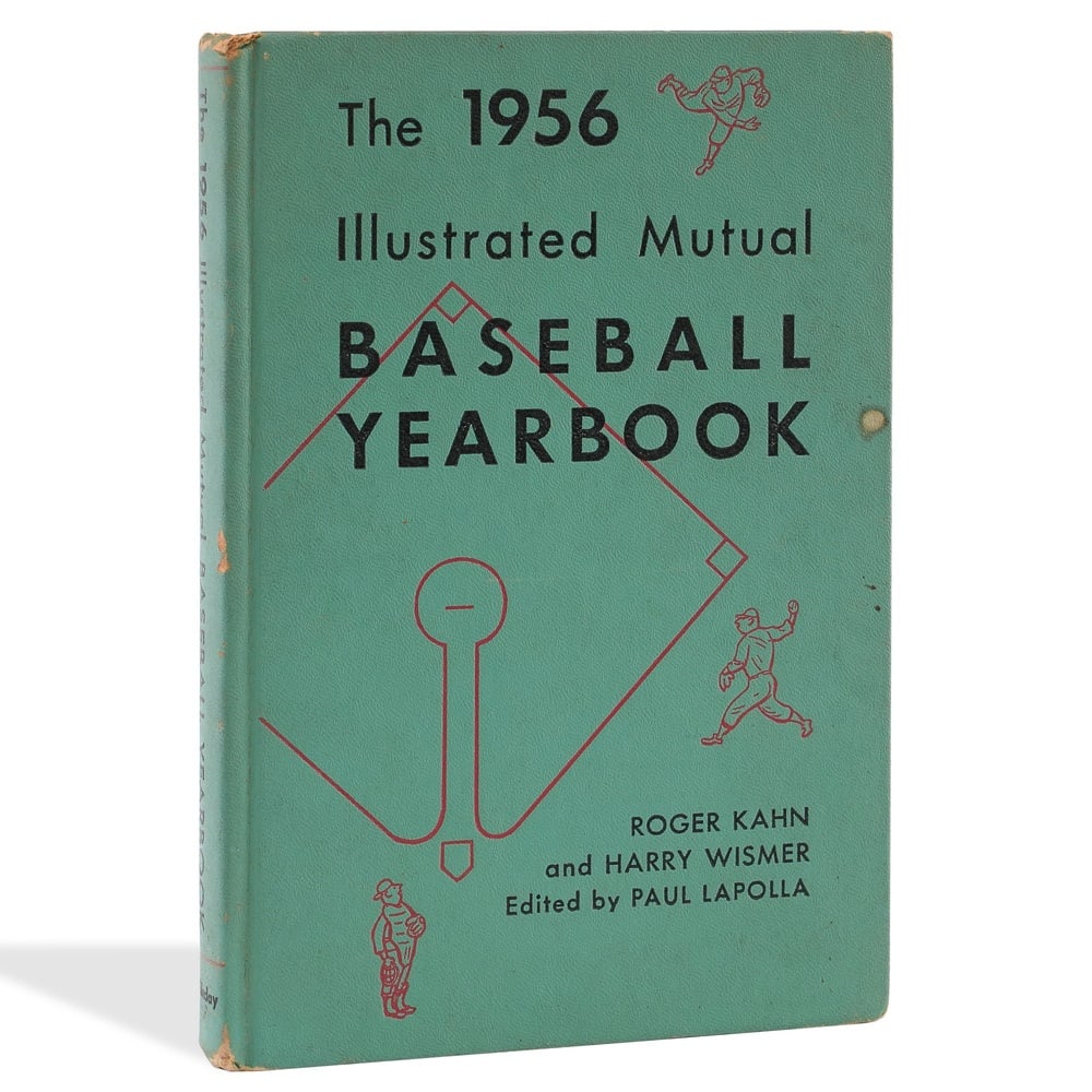 MICKEY MANTLE INSCRIBED AND SIGNED "THE 1956 ILLUSTRATED MUTUAL BASEBALL YEARBOOK" FIRST EDITION: 8 1/2 x 5 3/4 in (21.6 x 14.6 cm) Provenance and Authentication: According to the Letter of Authenticity (LOA) and Certificate of Authenticity (COA) provided by the consignor, this collectible was sub