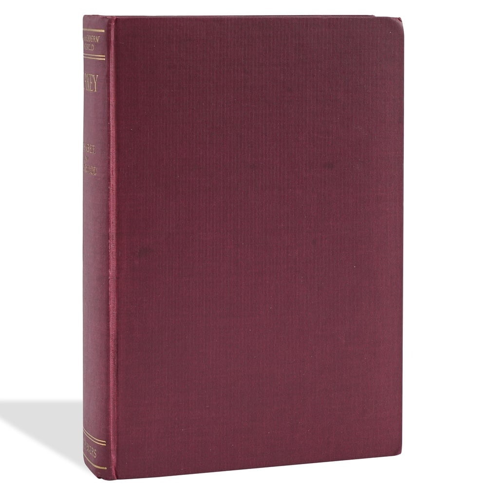 MUSTAFA KEMAL ATATURK SIGNED "TURKEY" BOOK: 8 3/4 x 6 1/8 in (22.2 x 15.4 cm) Provenance and Authentication: According to the Letter of Authenticity (LOA) and Certificate of Authenticity (COA) provided by the consignor, this collectible was