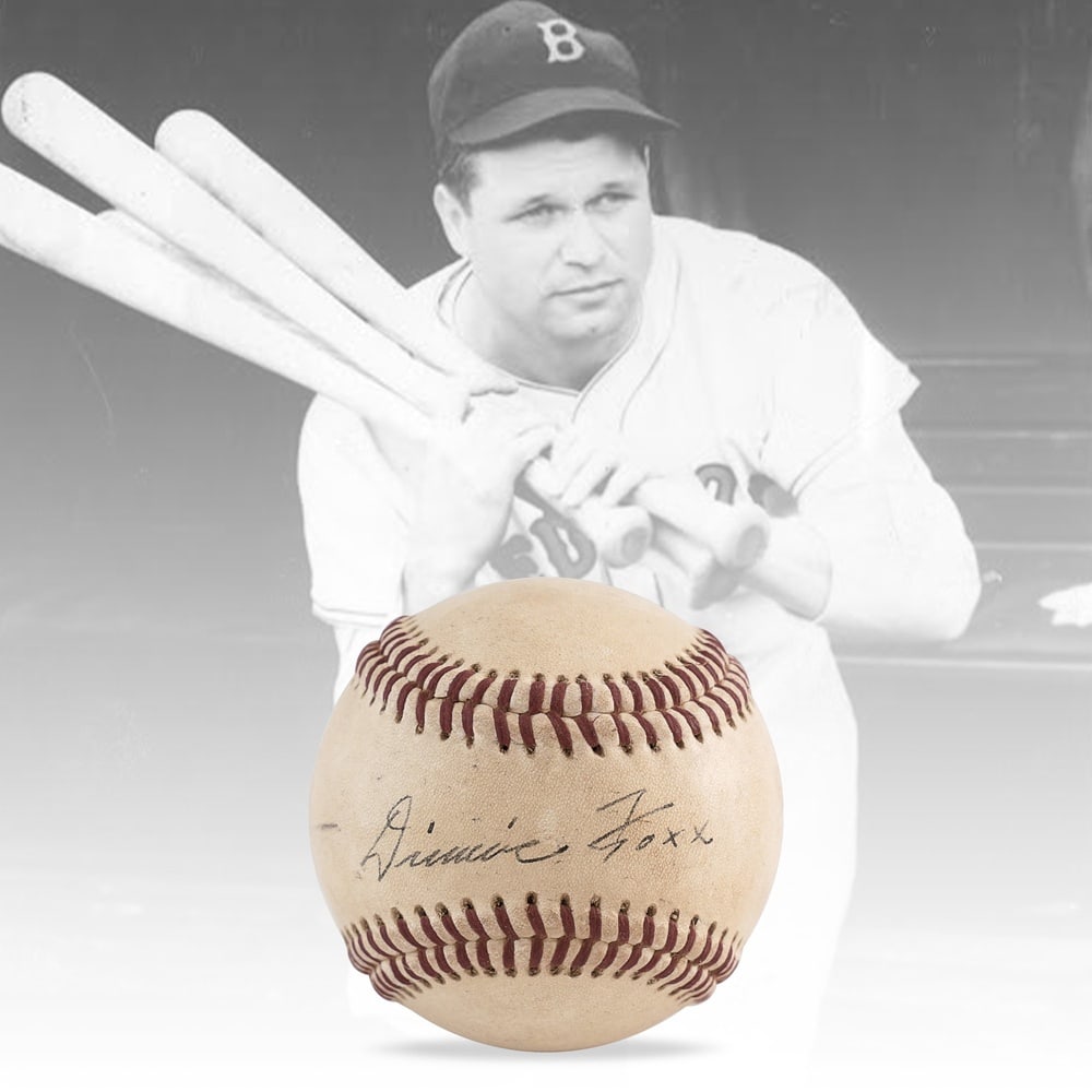 JIMMIE FOXX SIGNED OFFICIAL AMERICAN LEAGUE BASEBALL (1 of 3)