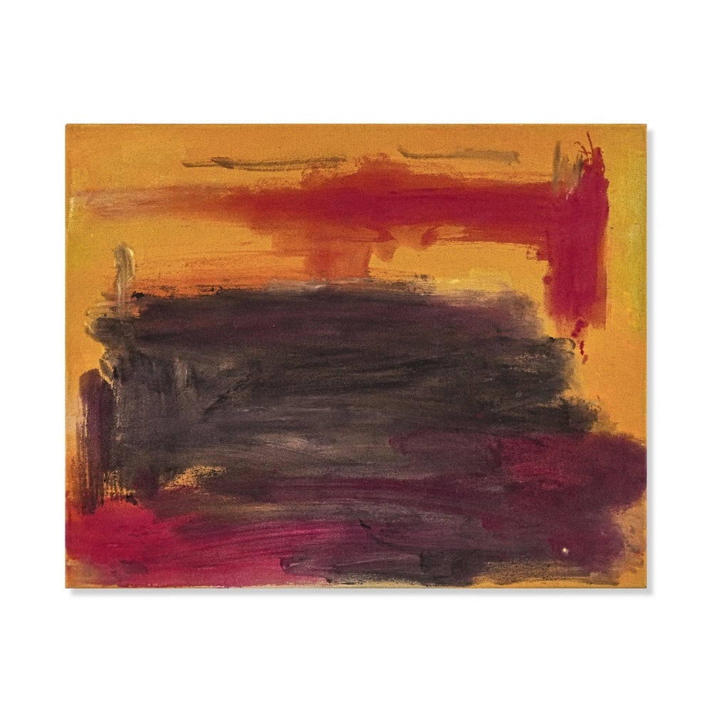 HELEN FRANKENTHALER (1928-2011), ATTRIBUTED TO, ACRYLIC ON CANVAS: Signed (verso) Image Dimensions: 28 3/8 x 35 7/8 in (72 x 91 cm) This painting comes with COA. Helen Frankenthaler stands among the most influential American painters of the postwar era and is widely