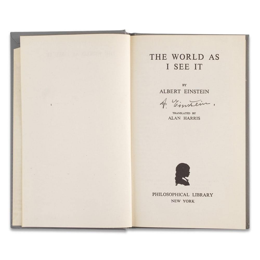 ALBERT EINSTEIN SIGNED THE WORLD AS I SEE IT - 3