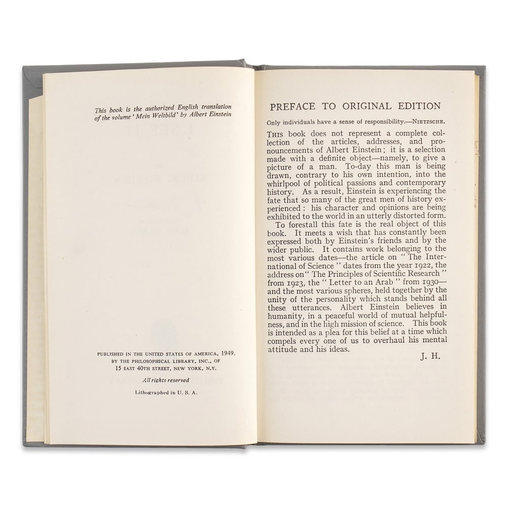 ALBERT EINSTEIN SIGNED THE WORLD AS I SEE IT - 4