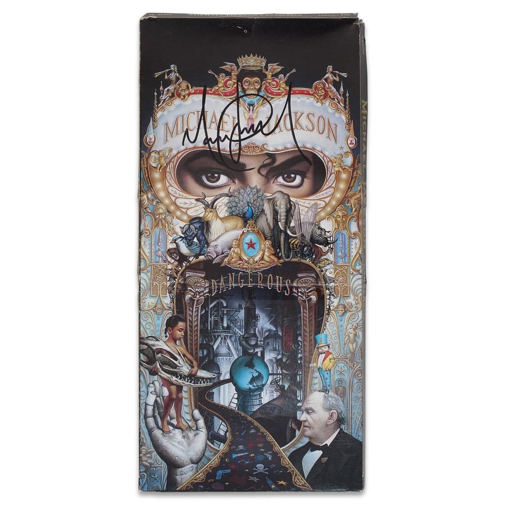 MICHAEL JACKSON SIGNED "DANGEROUS" CD LONGBOX (1 of 2)