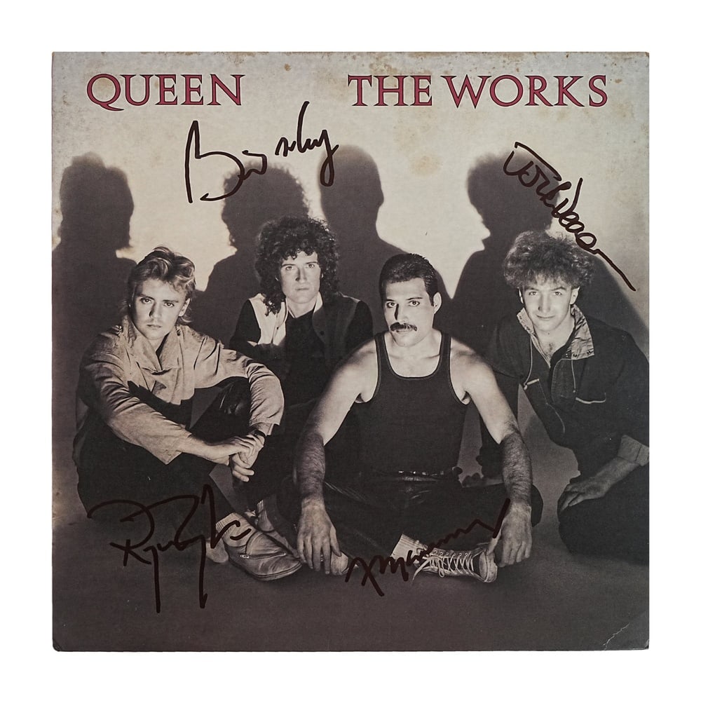 QUEEN FULLY SIGNED "THE WORKS" LP - 2