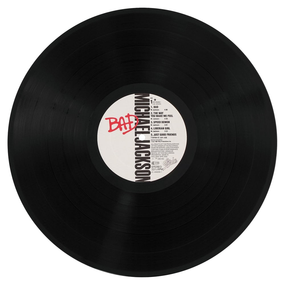 MICHAEL JACKSON SIGNED "BAD" LP - 6