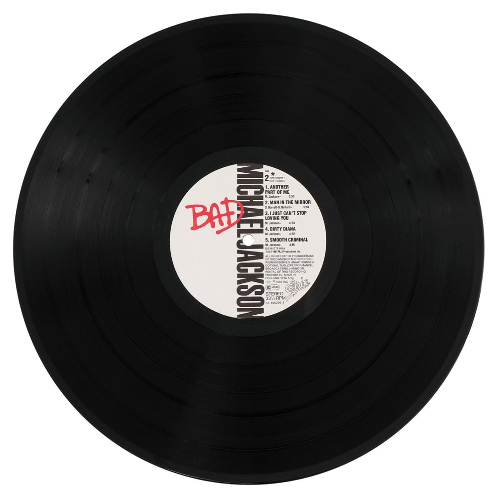 MICHAEL JACKSON SIGNED "BAD" LP - 7