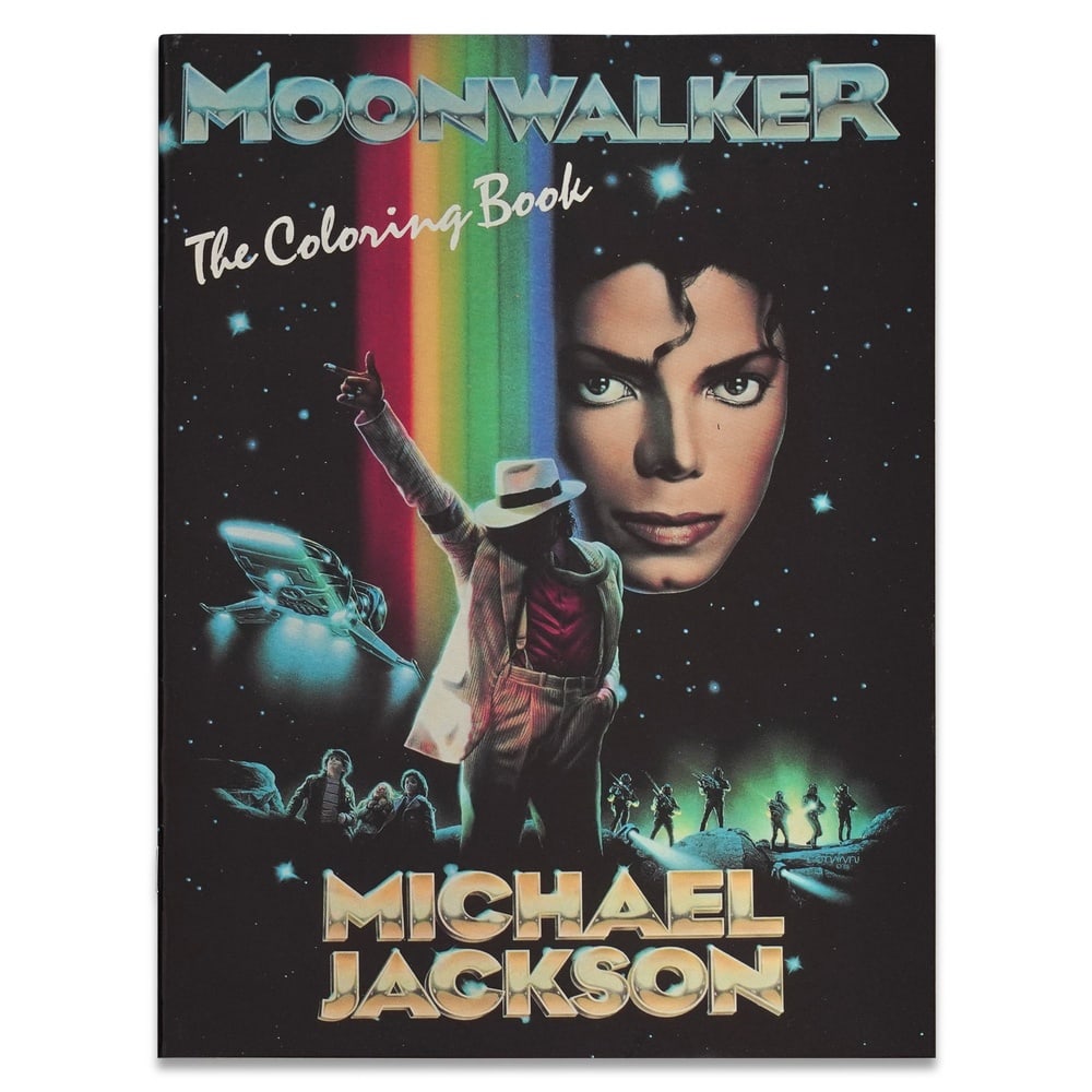 MICHAEL JACKSON SIGNED "MOONWALKER: THE COLORING BOOK" FIRST EDITION: 10 7/8 x 8 in (27.7 x 20.3 cm) Provenance and Authentication: According to the Letter of Authenticity (LOA) and Certificate of Authenticity (COA) provided by the consignor, this collectible was subjec